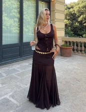 GONNA DRAPPEGGIATA SEMI-VELATA