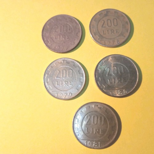 Lotto monete 200 lire - monete, del
