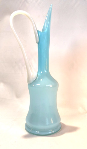 Vase aiguiere opaline - en, bleu
