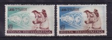 Romania 1957 cagnolina Laika Michel n. 1684-1685 MNH** 