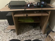 Scrivania Scrittoio Porta PC piano estraibile 120x60x60h Noce ufficio cameretta