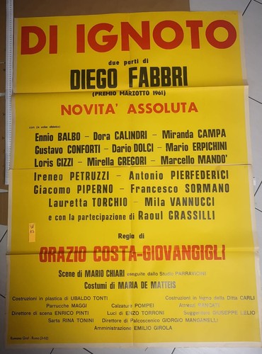 Manifesto originale ignoto - di,