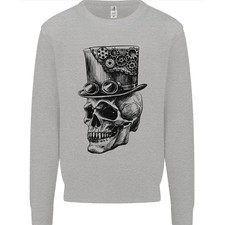 Felpa Con Teschio Steampunk E