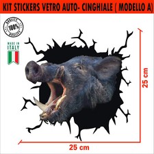 1 Adesivo Auto Cinghiale PVC