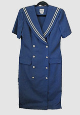 Vtg Leslie Fay sailor dress 14
