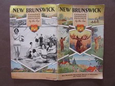 Guida Pubblicità New Brunswick Provincia Canada 1932 Viaggi Turismo Caccia Pesca