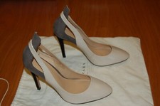 Zara - Scarpe donna, Beige e grigio, Décolleté, Pelle, tg Eu 39, usata