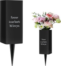 Vasi da tomba portafiori cimitero in metallo con punte per ricordo artificiale... 