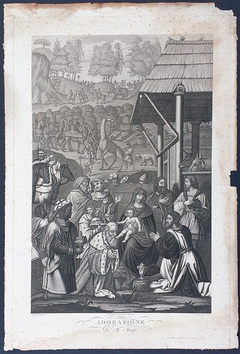 Stampa antica natività - antica, gesù