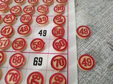 RARISSIMO errore DI FABBRICAZIONE  90 GETTONI IN LEGNO x TOMBOLA  A RILIEVO