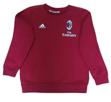 ADIDAS FELPA  MILAN TG. 11- 12 ANNI CM. 152 GIROCOLLO  ROSSO FLY EMIRATES