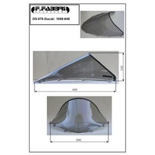 CUPOLINO FABBRI FUME CHIARO OEM REPLICA FOR DUCATI 1098 1098 2007-2013