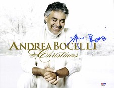 Andrea Bocelli Autografo 11" x 14" La mia fotografia di Natale PSA DNA COA