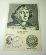 CARTOLINA MAXIMUM CARD COPERNICO SCIENZA ASTRONOMIA  ASTROLABIO 1957 SPAZIO