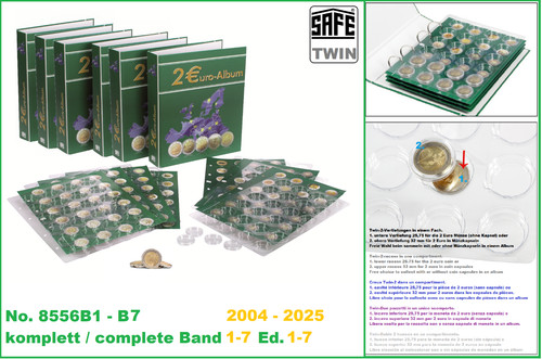 Safe euro münzalbum - 7x,