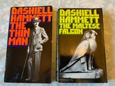 Dashiell Hammett - Maltese Falcon The Thin Man 2 Book Lot Paperbacks Vintage Vtg