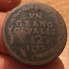 Moneta Grano 12 Cavalli 1792, Regno Di Napoli Ferdinando IV, Rif. 8526