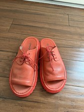 Sandali in pelle rosso