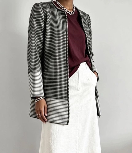 Blazer donna nero bianco