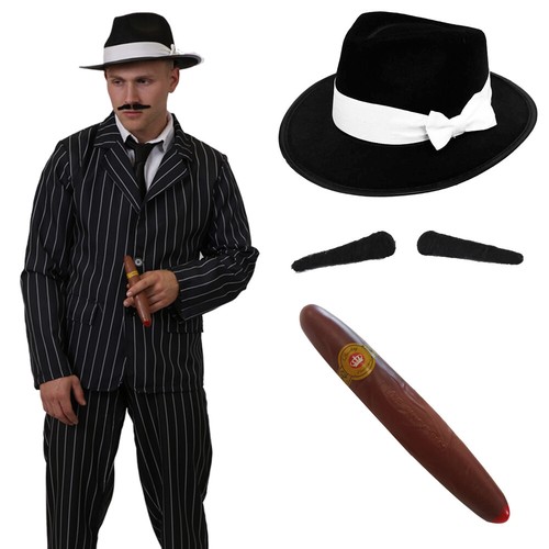 Costume tuta gangster gessato - gangster,