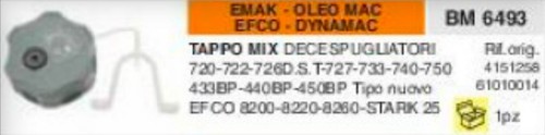 Tappo miscela decespugliatore - miscela,
