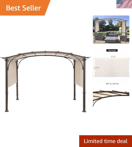 Elegant beige pergola canopy - pergola,