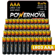 Batterie Powernova - Mini Stilo AAA LR03 - 1.5V Lunga durata - 24 PACK / 32 PACK