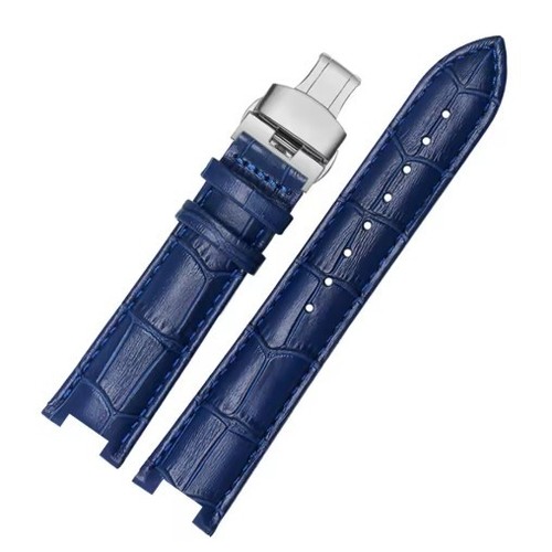 Cinturino orologio pelle blu - , x