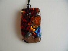 Ciondolo IN Originale Vetro di Murano Gioiello Handgefertiges Unico Colorato New