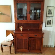 vetrinetta legno arte povera primi 900, alta 2,30 m, lunga 1,20, profonda 50 cm 
