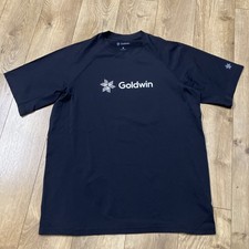 Goldwin T-Shirt Uomo 4 Large Nera Spell Out Abbigliamento Sportivo Leggero Sci 110€