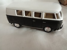 MODELLINO MICROBUS KINSMART VOLKSWAGEN CLASSICAL BUS 1/32 BIANCO NERO USATO OTT.