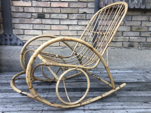 Sedia dondolo vintage - sedia, a