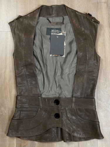 Gilet pelle donna mcq - gilet,