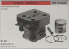 CILINDRO COMPLETO PISTONE DECESPUGLIATORE ZENOAH KOMATSU GZ 30N  Ø 38