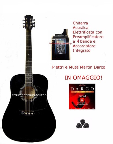 Chitarra acustica nera - acustica,