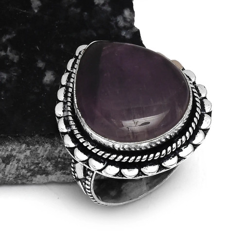 Anello ametista etnico fatto - , a