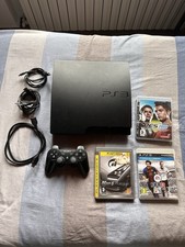 CONSOLE Sony Playstation 3 SLIM 320GB CECH-3004B COMPLETA DI CAVI E GIOCHI
