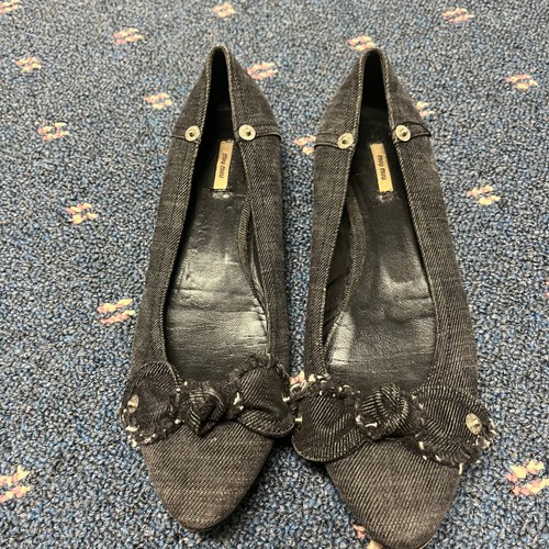 Ballerine miu denim borchie - miu,