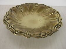 ANTICO VASSOIO OTTONE ARGENTATO 1000 PUNZONE CENTROTAVOLA LBERTY ART DECO' 