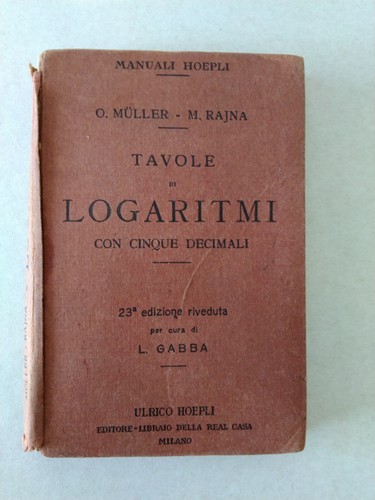 Tavole logaritmi con 5 - "tavole, logaritmi"