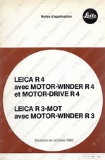 Leitz Leica R4 camera Motor winder drive R3 MOT Manual *booklet