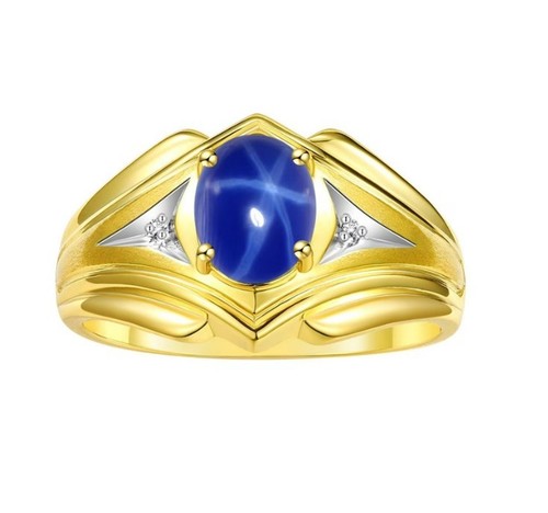 Anello uomo stella zaffiro - anello,