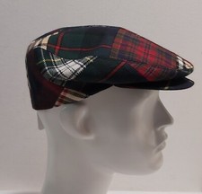 COPPOLA BERRETTO SCOZZESE PATCHWORK PURA LANA MADE IN ITALY MISURA 58