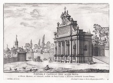Fontana Acqua Paola Roma Incisione Falda 1690