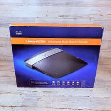 Linksys E2500 Wireless WiFi N Router Internet Advanced Dual Band Mesh Nero