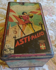 Vecchia rara scatola di latta