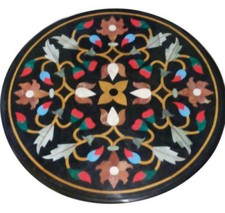 Tavolo In Marmo 24" Pietra Dura Arte Floreale Decorazione Per Casa E Giardino
