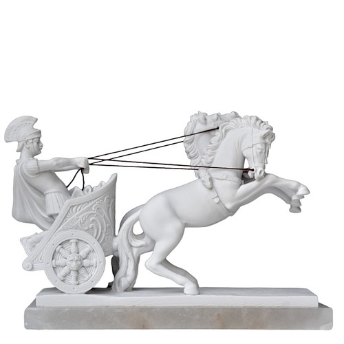 Biga romana scultura tavolo - biga,