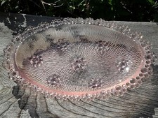 Piatto vassoio in vetro rosa